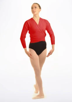 Tappers & Pointers Knit Ballet Wrap 35 Tappers & Pointers Knit Ballet Wrap -dance costume TAXCLS MAIN RED 84099.1678886458