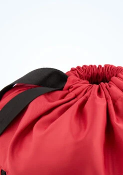Tendu Luxury Satin-Look Drawstring Bag -dance costume TET1059 RED CLOSE UP FRONT 1 13498.1678886556