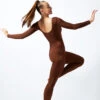 Alegra Shiny Blaine Catsuit 2 Alegra Shiny Blaine Catsuit -dance costume al c0290 alegra shiny blaine catsuit brown back 35218.1678871236