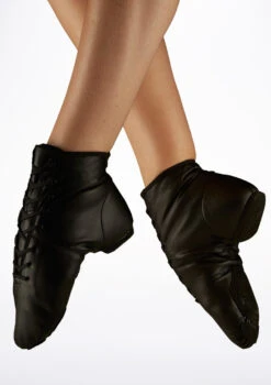 Alegra Split Sole Jazz Boot -dance costume al j0016 alegra split sole jazz boot black front T 50955.1692659978