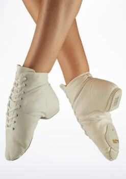 Alegra Split Sole Jazz Boot -dance costume al j0016 alegra split sole jazz boot white front 73119.1692659977