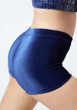 Alegra Girls Velour Gymnastics Shorts -dance costume al r5927 alegra girls velour gymnastics shorts blue side 39191.1678877614