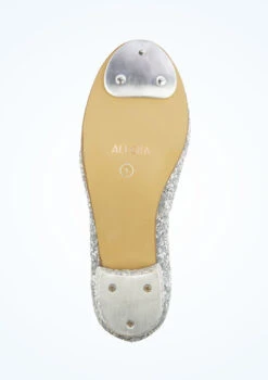 Alegra Tie Front Glitter Tap Shoe - Silver -dance costume alh0021 silver bottom 1 98588.1688080781