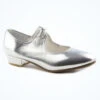 Alegra Tie Front Tap Shoe - Silver -dance costume alh0026 silver front 1 51481.1678872543