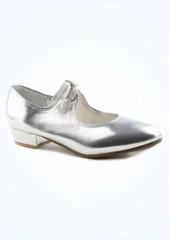 Alegra Tie Front Tap Shoe - Silver -dance costume alh0026 silver front 1t 14205.1692919097