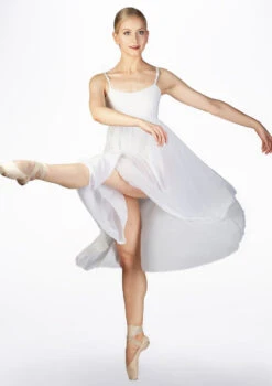 Capezio Empire Dress -dance costume bg001 capezio empire dress white front 76535.1678927157