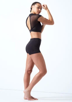 Bloch Ladder Trim Crop Top -dance costume bl ft5201 bloch ladder trim crop top black front no1 29153.1678925860