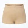 Bloch Girls Starr High Waist Shorts -dance costume blcr3794 sand front 54937.1691450416