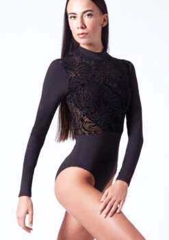 Bloch Blanche Long Sleeve Leotard -dance costume bll1299 black front t 19042.1698711708