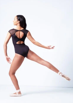 Bloch Emma Boat Neck Lace Leotard -dance costume bll4162 black back 64185.1679927440