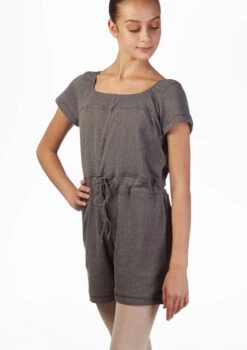 Ballet Rosa Teen Romper Warm Up Suit -dance costume br anice ballet rosa teen romper warm up suit grey front thumbnail T 81386.1698802104