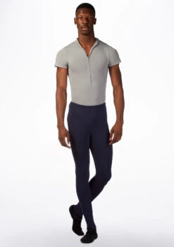 Ballet Rosa Mens Short Sleeved Zip Up Leotard -dance costume br endo ballet rosa mens short sleeved zip up leotard grey front 60258.1678926739
