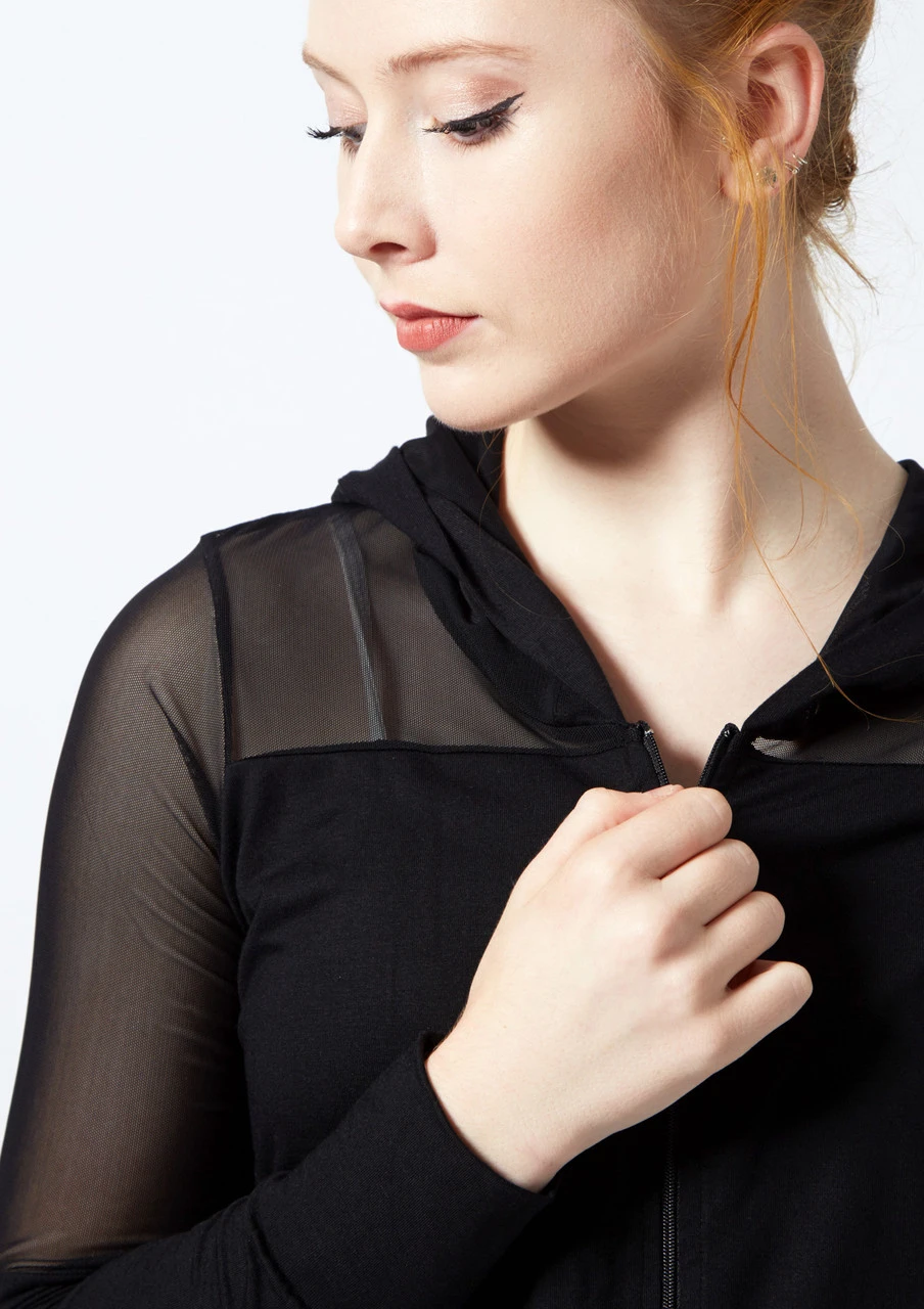 Ballet Rosa Zipped Mesh Hoodie 4 Ballet Rosa Zipped Mesh Hoodie - Image 2