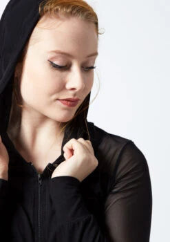 Ballet Rosa Zipped Mesh Hoodie 8 Ballet Rosa Zipped Mesh Hoodie -dance costume br midori ballet rosa zipped mesh hoodie black front no3 92030.1678926866