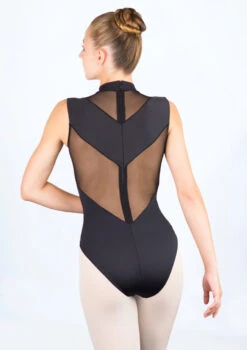 Ballet Rosa Ilaria Turtle Neck Mesh Leotard 6 Ballet Rosa Ilaria Turtle Neck Mesh Leotard -dance costume br ilaria mesh panel tank leo blk back 2 11361.1678926779