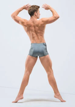 Ballet Rosa Mens Baahir Printed Shorts -dance costume brbahir grey backmain 2 97915.1698802533