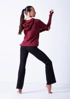 Ballet Rosa Warm Up Hoodie -dance costume brolivine red back 53806.1678926911