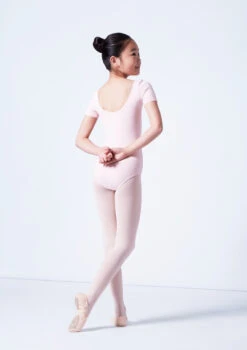 Capezio Class Kids Short Sleeve Leotard -dance costume cad400c pink back 37088.1689290966