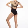 Intermezzo Double Strap Leotard -dance costume it31474 blk back 1 90993.1678883114