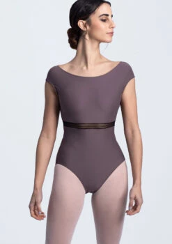 Intermezzo Cap Sleeve Ribbon Leotard -dance costume it31609 gry fmain t 02923.1698808414