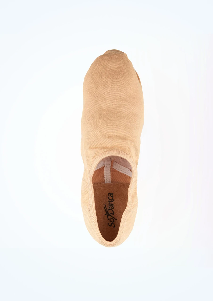 So Danca Canvas Split Sole Jazz Shoe - Nude 5 So Danca Canvas Split Sole Jazz Shoe - Nude - Image 3