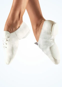 So Danca Split Sole Leather Jazz Shoe - White -dance costume jze 09 so danca split sole leather jazz shoe white no1 T 84294.1698810917