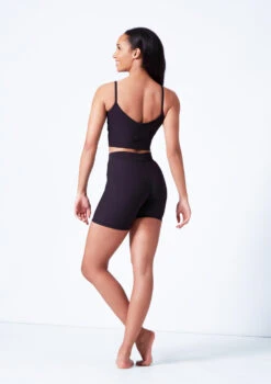 Mirella V Neck Chevron Cropped Camisole Top 11 Mirella V Neck Chevron Cropped Camisole Top -dance costume mim7059l black back 32635.1679927468