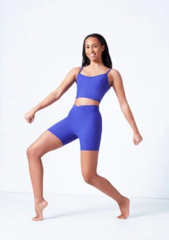 Mirella V Neck Chevron Cropped Camisole Top 12 Mirella V Neck Chevron Cropped Camisole Top -dance costume mim7059l blue front 1 92367.1679927468