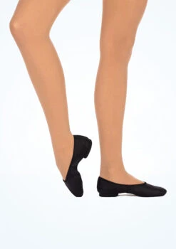 Merlet Blues Ballerina Split Sole Jazz Shoe -dance costume mlblues black front t 82562.1698809421