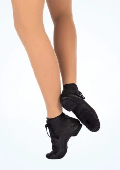 Merlet Galaxy Boot Split Sole Jazz Shoe -dance costume mlgalax black front t 07081.1698809421
