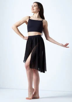 Move Dance Eris Asymmetric Lyrical Half Skirt -dance costume mo r0020 move dance eris asymmetric lyrical half skirt black front 20523.1678884614