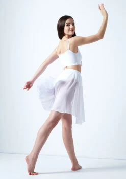 Move Dance Eris Asymmetric Lyrical Half Skirt -dance costume mo r0020 move dance eris asymmetric lyrical half skirt white back 44912.1678884615