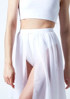 Move Dance Eris Asymmetric Lyrical Half Skirt -dance costume mo r0020 move dance eris asymmetric lyrical half skirt white front no1 08068.1678884614