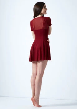 Move Dance Ceres Short Sleeve Lyrical Dress -dance costume mo r0217 move dance ceres short sleeve lyrical dress red back 79700.1678884645