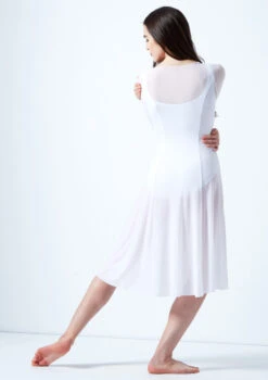 Move Dance Dione Long Sleeve Lyrical Dress 17 Move Dance Dione Long Sleeve Lyrical Dress -dance costume mo r0218 move dance dione long sleeve lyrical dress white back 67332.1678884651