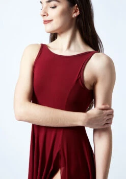 Move Dance Larissa High Split Lyrical Dress 11 Move Dance Larissa High Split Lyrical Dress -dance costume mo r0222 move dance larissa high split lyrical dress red front no1 88684.1678884660