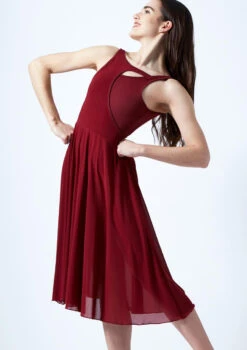 Move Dance Thalassa Cut Out Lyrical Dress -dance costume mo r0223 move dance thalassa cut out lyrical dress red front thumbnail T 74121.1691199193