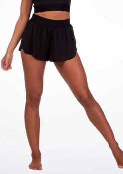 Move Dance Layered Dance Shorts -dance costume mo r0630 move layered dance short black front thumbnail T 17553.1691199194