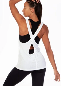Move Dance Cross Back Dance Top -dance costume mo z0610 move cross back dance top white back thumbnail T 45245.1696981188