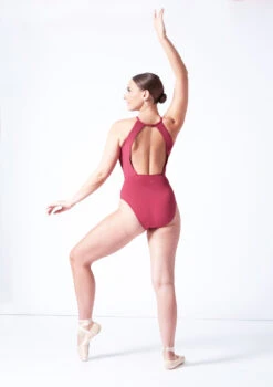 Move Dance Sammie High Neck Leotard -dance costume mol0835 burgundy back 00233.1694561325
