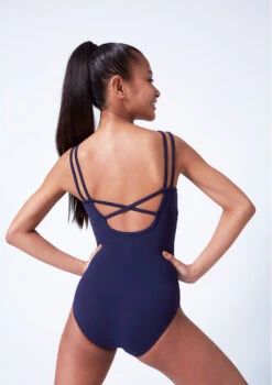 Move Dance Kamila Teen Cross Back Leotard 22 Move Dance Kamila Teen Cross Back Leotard -dance costume mol5119 navy close up back 66437.1683933612
