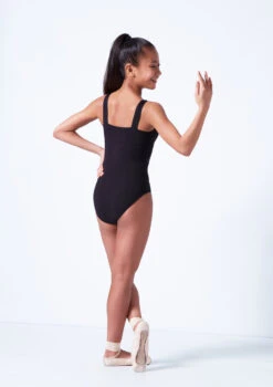 Move Dance Maggie Teen Wide Strap Leotard -dance costume mol5131 black back 69325.1683933617