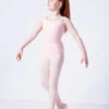 Move Dance Terri Girls Yoke Neck Leotard -dance costume mol5141 pink front 1 33757.1689206261