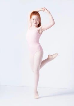 Move Dance Terri Girls Yoke Neck Leotard 10 Move Dance Terri Girls Yoke Neck Leotard -dance costume mol5141 pink front 2 50444.1689206261