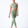 Move Dance Lillie Seamless Leggings -dance costume mop0501 sage front 2 74235.1682378331