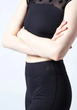 Move Dance Dixie Footless Legging -dance costume mop0633 black close up front 1 15731.1694685534
