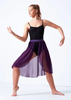 Move Dance Rhian Lyrical Half Skirt -dance costume mor0019 purple front 3 08411.1678884610