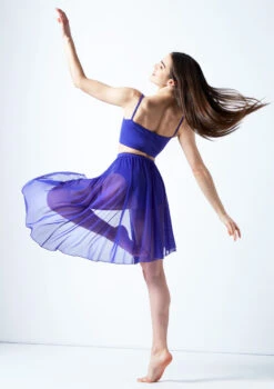 Move Dance Eris Asymmetric Lyrical Half Skirt -dance costume mor0022 saph back 1 72271.1678884615