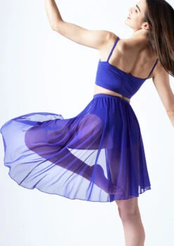 Move Dance Eris Asymmetric Lyrical Half Skirt -dance costume mor0022 saph back 1t 63627.1691198814