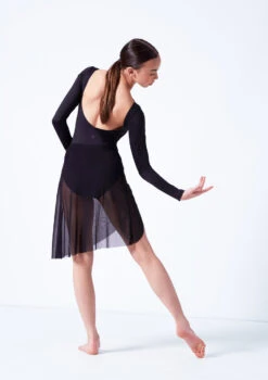 Move Dance Vanessa Gathered Long Skirt -dance costume mor0032 black back 00012.1681806937